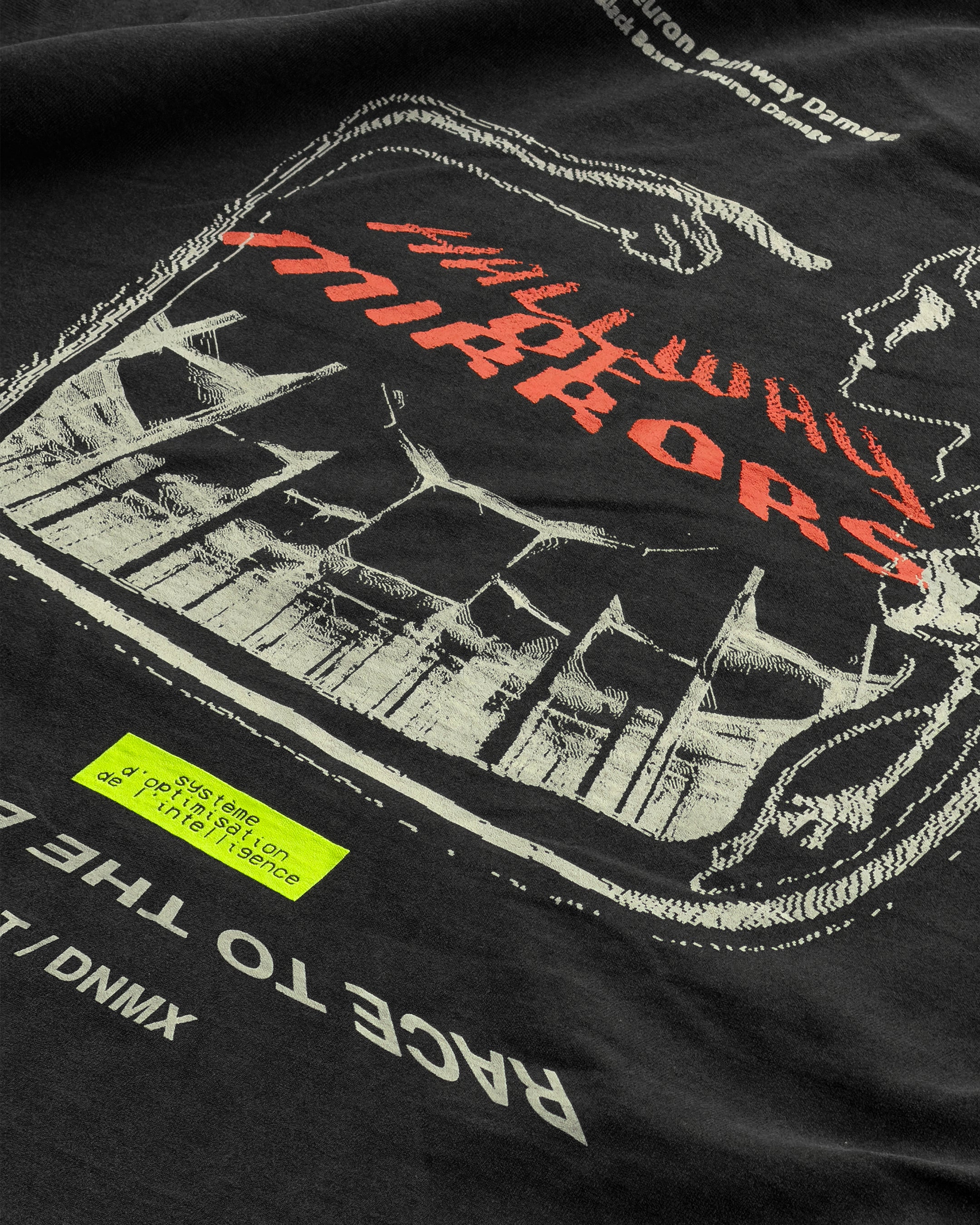 DIST / DNMX x SKULLPHONE "Hallway Of Mirrors" LONG SLEEVE T-SHIRT BLACK FADE - Image 6