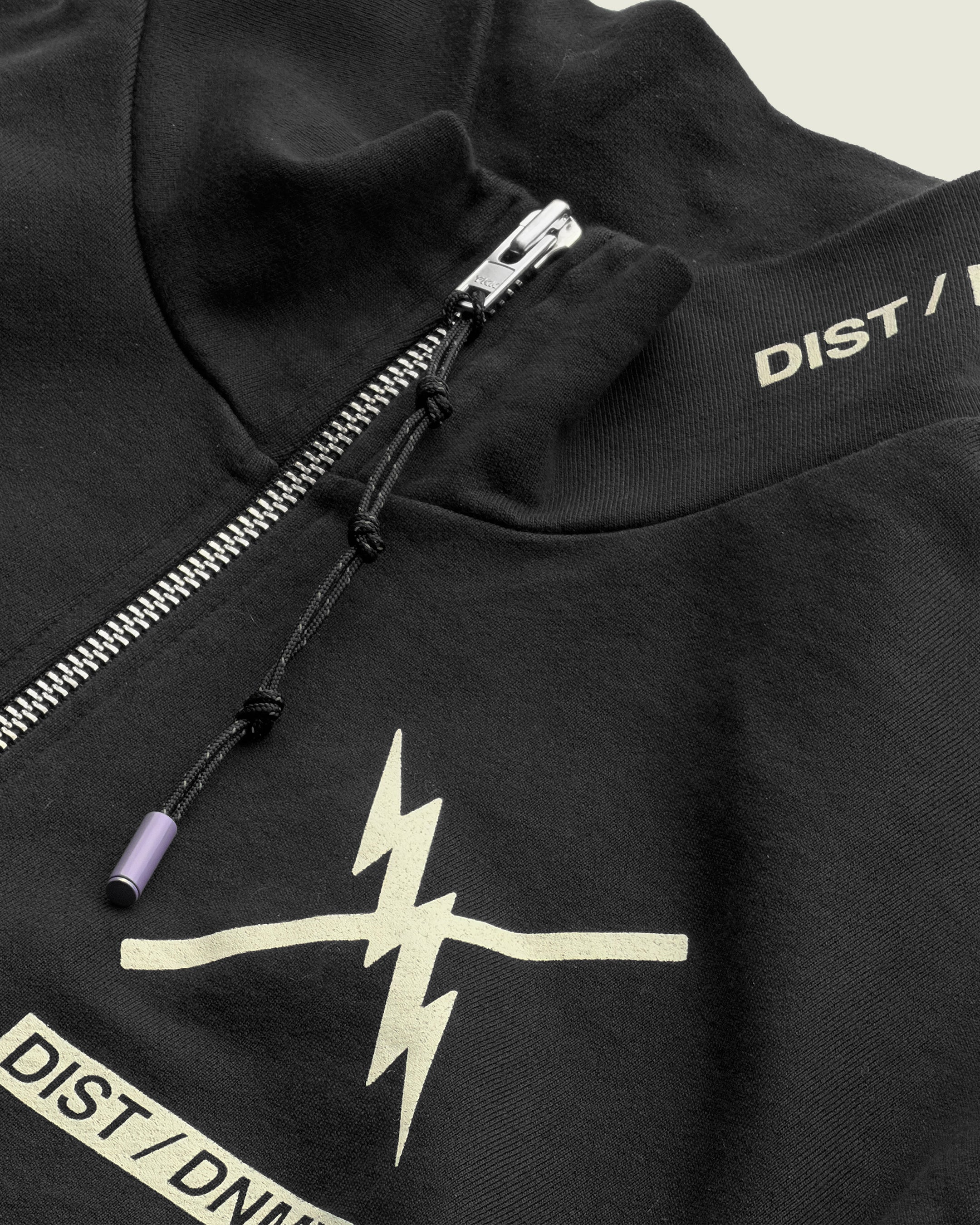 DIST / DNMX X SKULLPHONE "Pegasus Void" Quarter Zip BLACK FADE - Image 4