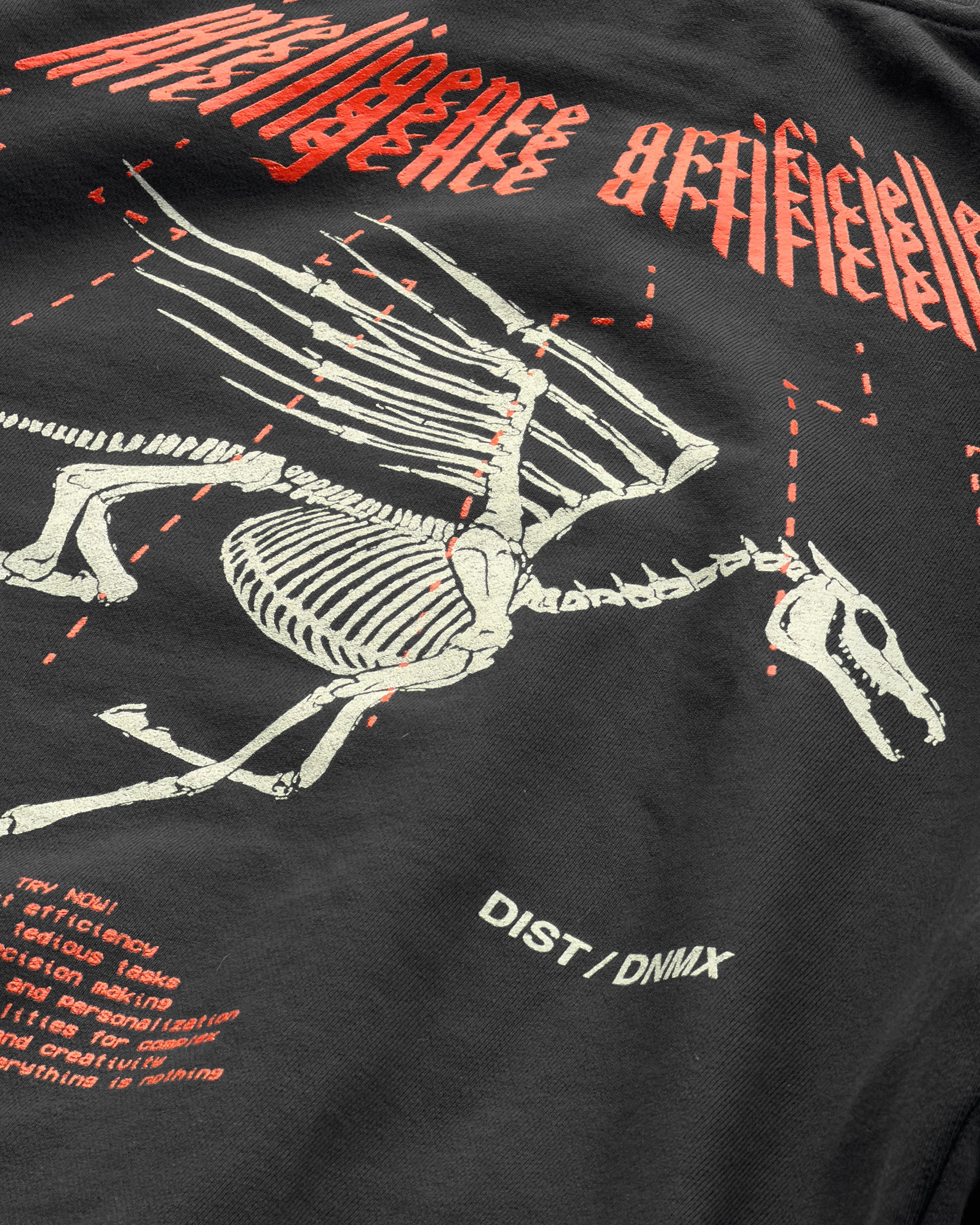DIST / DNMX X SKULLPHONE "Pegasus Void" Quarter Zip BLACK FADE - Image 5