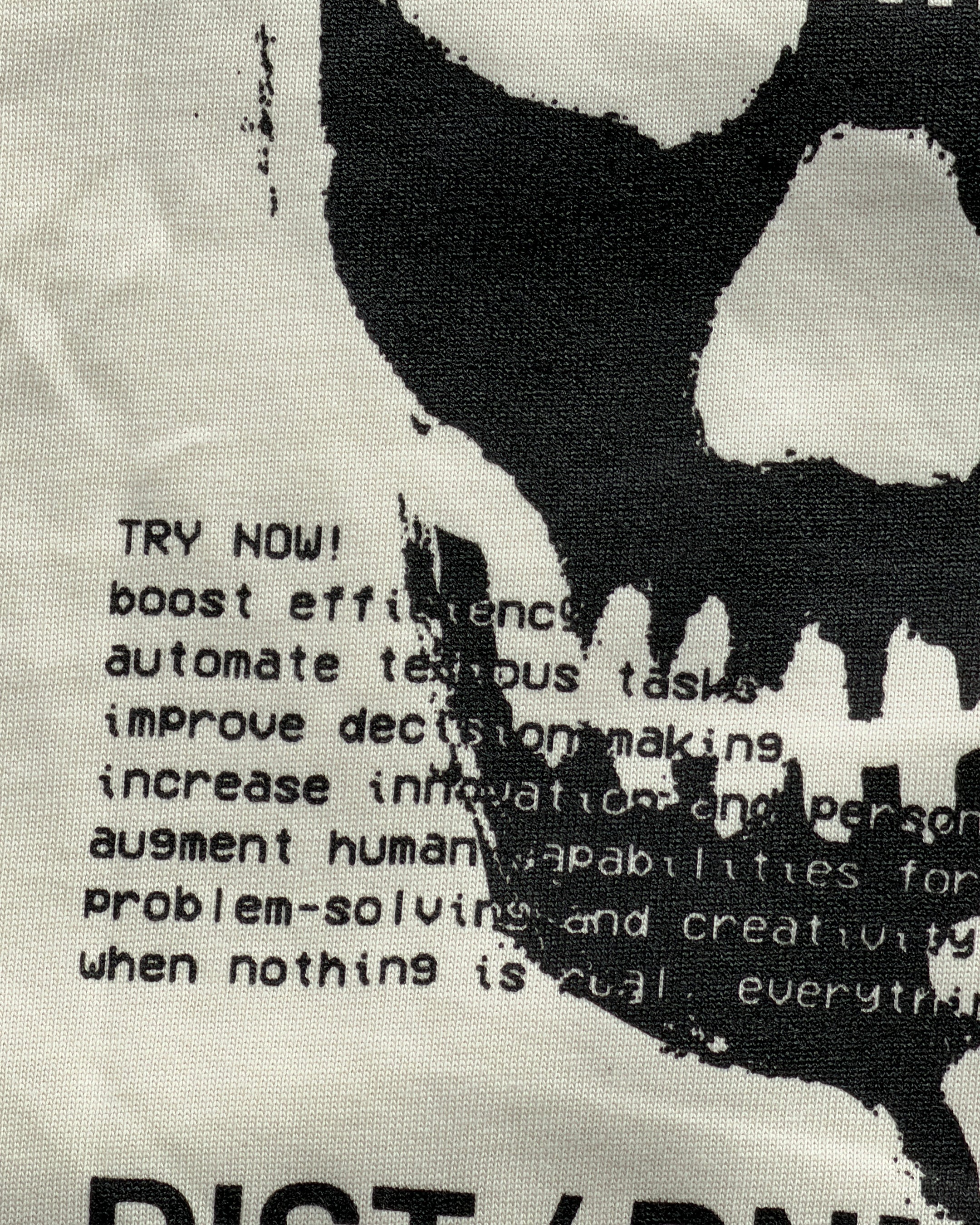 DIST / DNMX X SKULLPHONE "The Call of The Void" LONG SLEEVE T-SHIRT BONE - Image 6