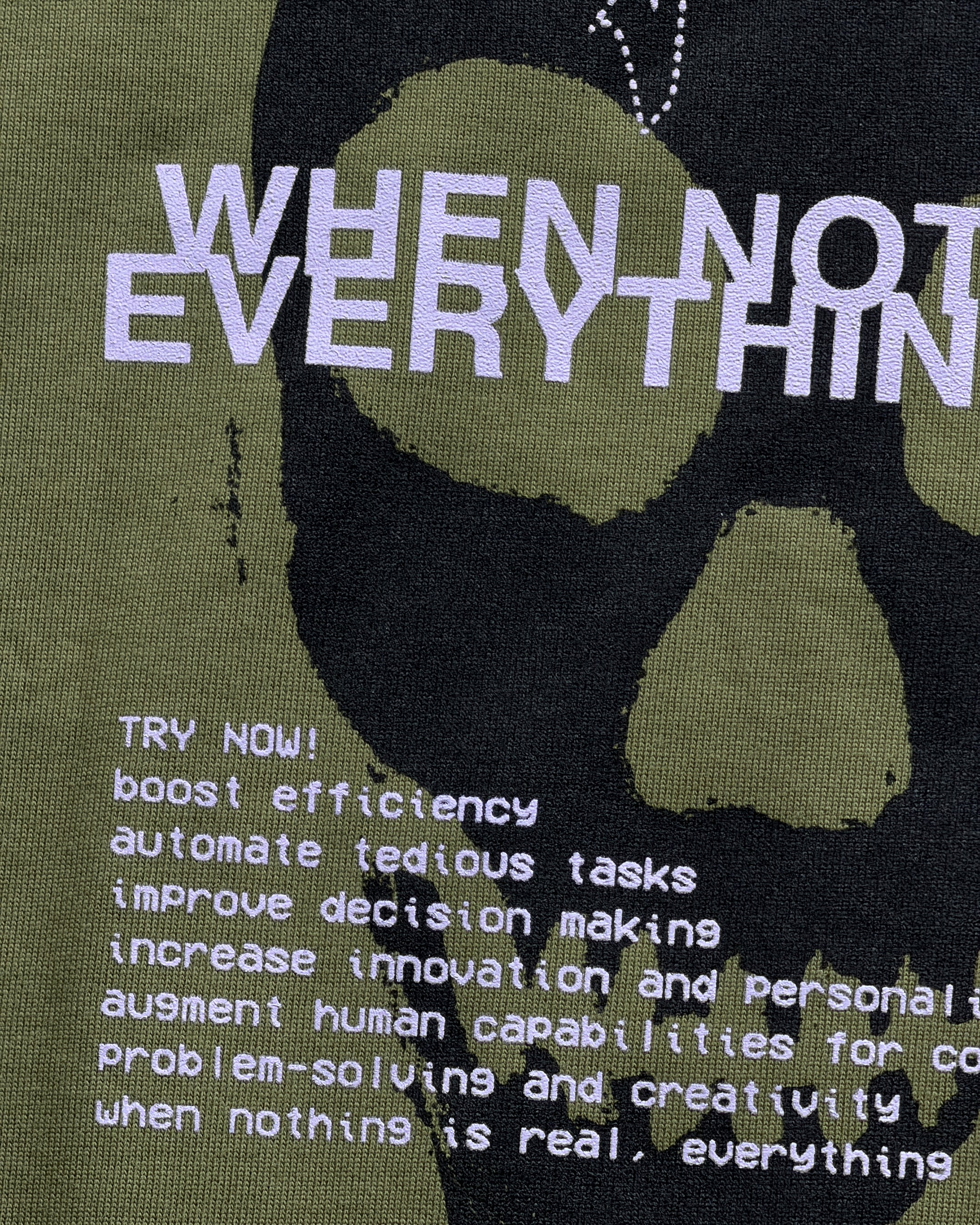 DIST / DNMX X SKULLPHONE "The Call of The Void" T-SHIRT OLIVE - Image 4