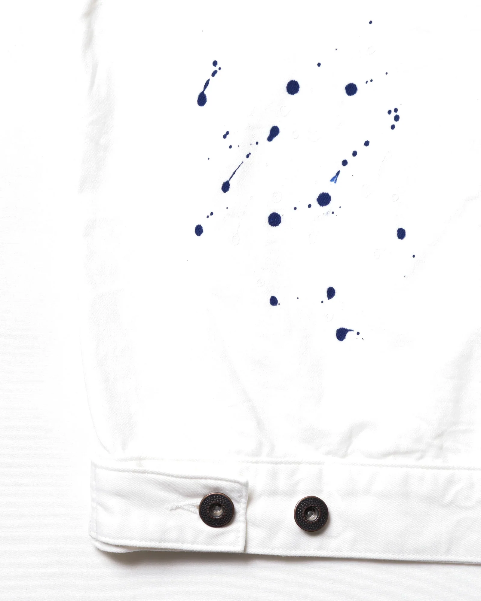 GARMENT DYED TRUCKER JACKET WHITE - Image 5