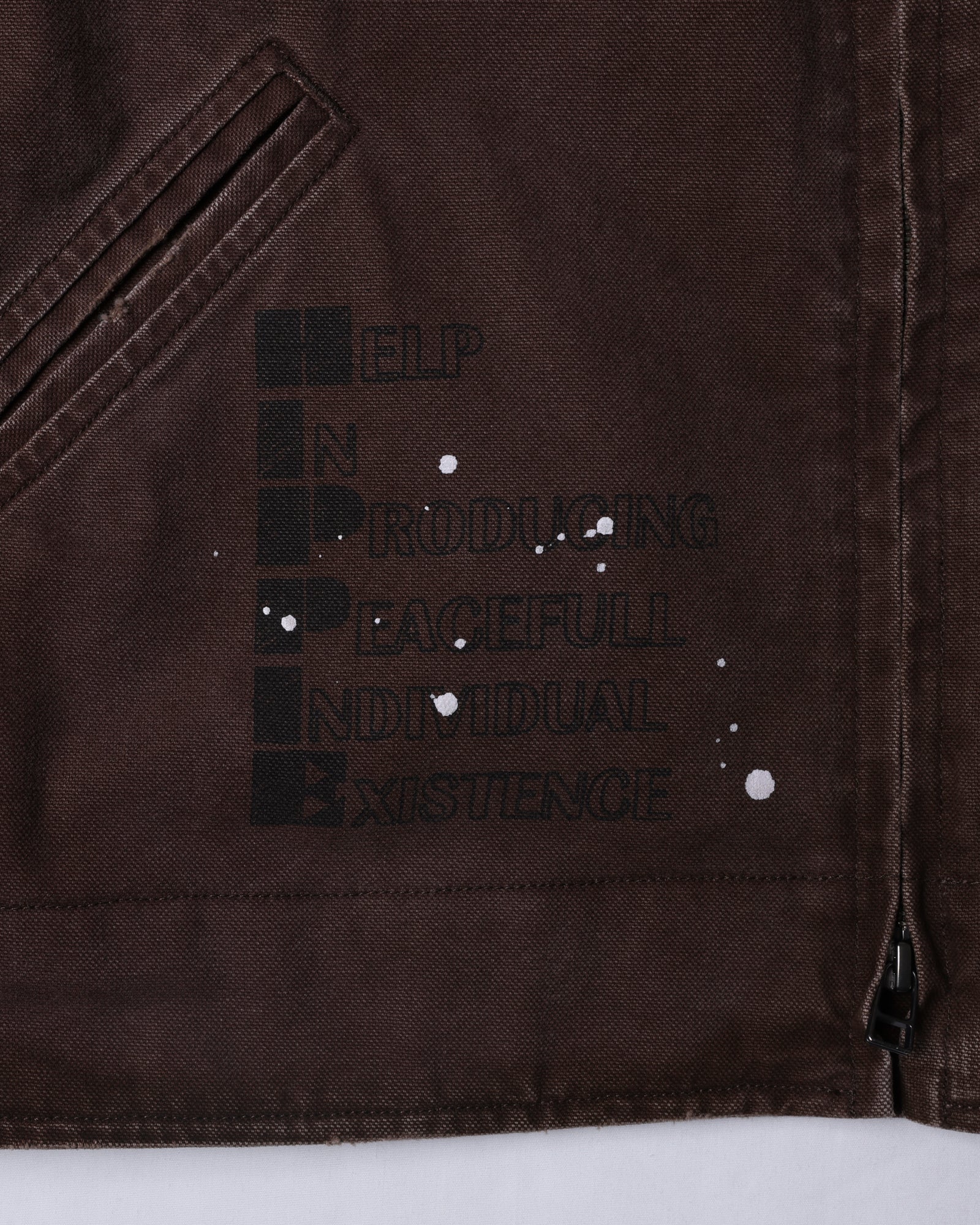 GARMENT DYED WORK JACKET BROWN - Image 4