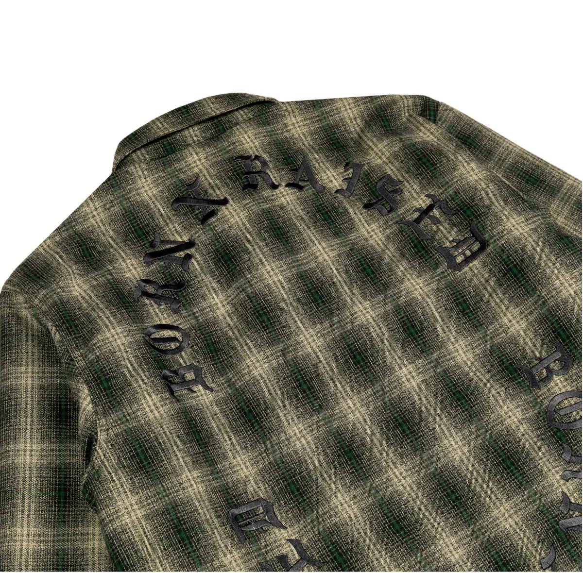 OVERSIZED FLANNEL SHIRT JACKET GREEN - Image 3