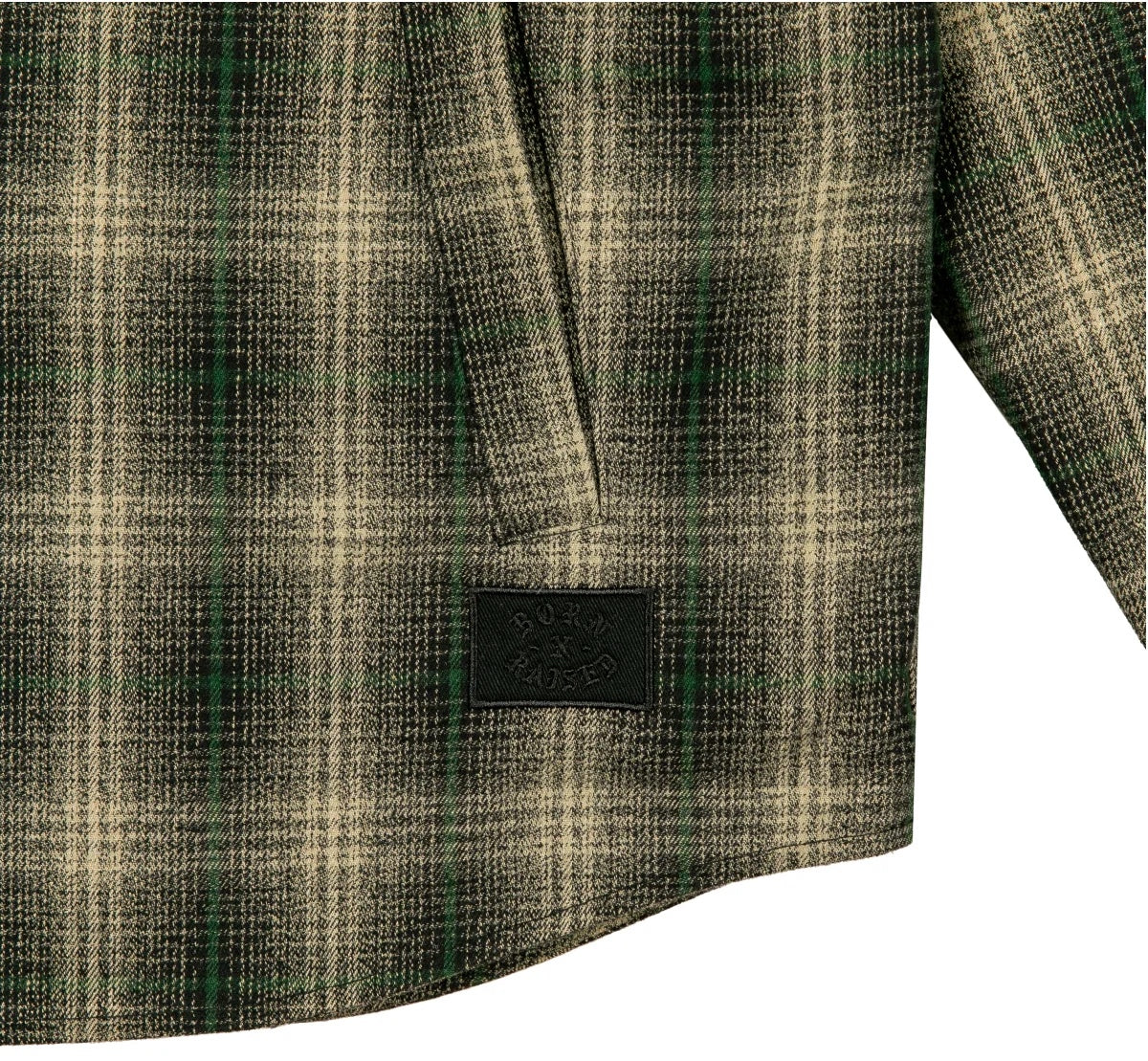 OVERSIZED FLANNEL SHIRT JACKET GREEN - Image 4