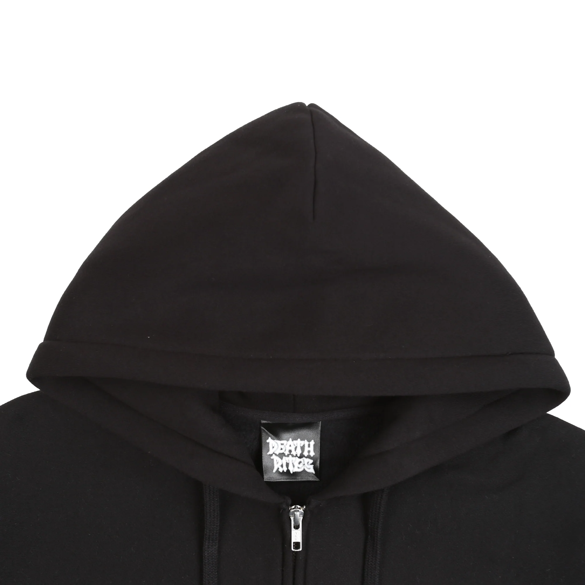 SCRIPT ZIP HOODED SWEATER BLACK - Image 3
