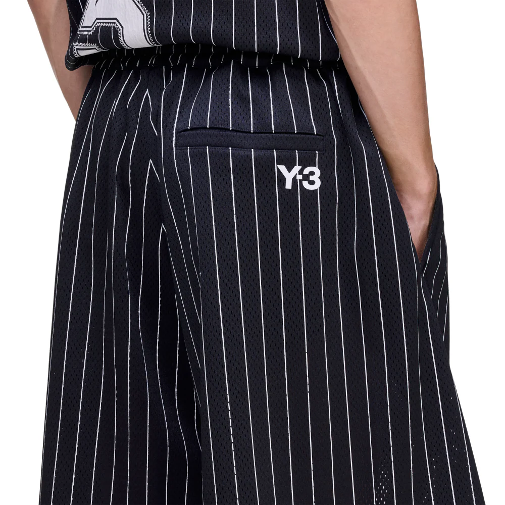 Y-3 MESH PINSTRIPE SHORTS - Image 4